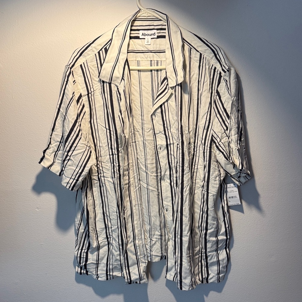 Abound Black and White Striped Shirt
